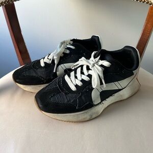 Steve Madden black and white platform sneakers
